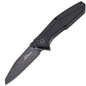 Ultra-X 212E OMEN Olive Black Stonewash Fixed Blade Knife Black Handles