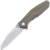 Ultra-X 212A OMEN Stonewash Fixed Blade Knife OD Green Handles