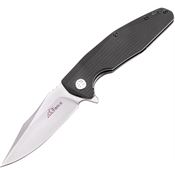 Ultra-X 210K HUGGER D2 Satin Fixed Blade Knife Black Handles