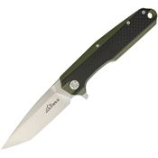 Ultra-X 209B BOA Carbon Fiber and Olive Satin Fixed Blade Knife OD Green Handles
