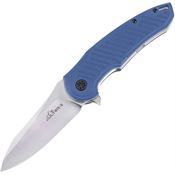 Ultra-X 221B VULTURE Satin Fixed Blade Knife Blue-Gray Handles