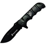 USMC Knives 1059BKS USMC Linerlock Knife Assist Open Black