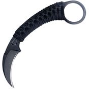 Bastinelli Creations 202BW PiKa Karambit Fixed Blade Knife Black Handles