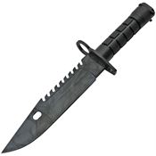 China Made 211490 M9 Military Camo Gray and Black Fixed Blade Knife Black Handles