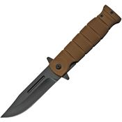 China Made 300480BR Linerlock Knife Assist Open Brown