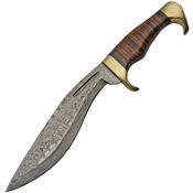 Damascus 1232 Kukri Stacked Leather