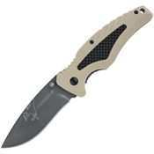 Defcon 5 002 Bravo Linerlock Knife Assist Open Tan