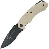 Defcon 5 007 Foxtrot Linerlock Knife Assist Open Tan