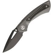 EOS 056 Dorado S Black Framelock Knife Gray Handles