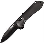 Gerber 1525 Highbrow Pivot Lock Assist Open Black Knife Black Handles