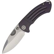 Medford 040STQ02AN Theseus Tumbled Finish Knife Purple Handles