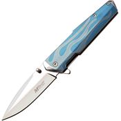 MTech A1185BL Flame Linerlock Knife Assist Open Blue