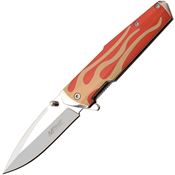 MTech A1185RD Flame Linerlock Knife Assist Open Red