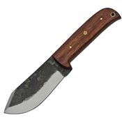 Pakistan 4424 Hunter Carbon Fixed Blade Knife Brownwood Handles