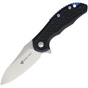 Steel Will F25M11 Modus Linerlock Satin Fixed Blade Knife Black Handles