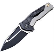 We Knife Co Ltd 915B Sugga Framelock Knife Gray/Carbon Fiber Handles