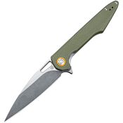 Artisan Knives 1821PSGNF Small Archaeo Linerlock Knife Green Handles