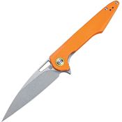 Artisan Knives 1821POEF Archaeo Linerlock Knife Orange Handles