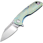 Artisan Knives 1825GBU03 Wren Framelock Knife Blue Handles