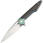 Artisan Knives 1821GBU02 Archaeo Framelock Knife Blue Handles