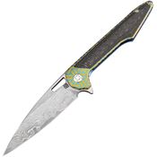 Artisan Knives 1821GSDBU02 Small Archaeo Framelock Knife Black Handles