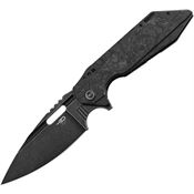 Bestech Knives T1910D SHODAN Framelock Knife Carbon Fiber/Black Handles