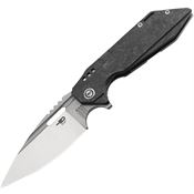 Bestech Knives T1910C SHODAN Framelock Knife Carbon Fiber Handles