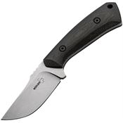 Boker Tree Brand Knives 02BO010 Spark Fixed Blade Knife Black Handles