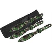 China Made 211414CM Camo Double Edge Fixed Blade Throwing Knife Set