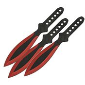 China Made 211415RD Red and Black two-tone Fixed Blade Throwing Knife Set