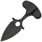 China Made 211502 Skull Push Dagger Black Fixed Blade Knife Black Handles