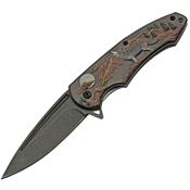 China Made 300488 Howling Wolf Linerlock Knife