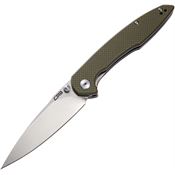 CJRB Knives 1905GNF Centros Linerlock Knife Green Handles