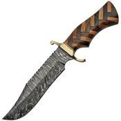 Damascus Knives 1221 Bowie Wood