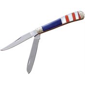 Elk Ridge Knives 954AF Trapper Red White Blue