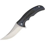 Komoran 028 Framelock Knife Blue/Black Carbon Fiber/G10 Handles