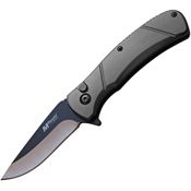 MTech Knives 1149GY Button Lock Knife Gray Handles