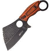 MTech Knives 2086BR Black Stonewash Fixed Blade Knife Brown Handles