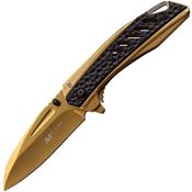 MTech Knives A1133GD Framelock Knife Assisted Opening Gold