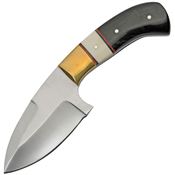 Pakistan Cutlery 203420HN Fixed Satin Fixed Blade Knife Horn Handles
