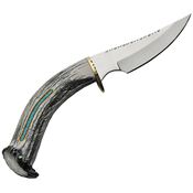 Rite Edge Knives DHB5 Skinner Mirror Fixed Blade Knife Deer Stag Handles
