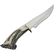 Rite Edge Knives EKB3 Hunter Mirror Fixed Blade Knife Elk Stag Handles