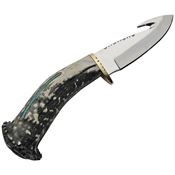 Rite Edge Knives DHB2 Guthook Mirror Fixed Blade Knife Deer Stag Handles