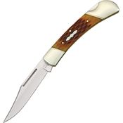 Rough Rider Knives 066 Folding Hunter Amber Bone