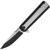 Rough Rider Knives 2043 Framelock Knife Brushed/Black Handles