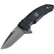 SIG Knives 16172 X-1 Microflip Drop Point Button Lock Knife Black Handles