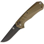 Gerber 1680 Haul Plunge Lock Assist Open Black Knife Tan Handles