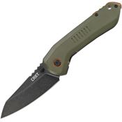 CRKT 6280 Overland Framelock Knife OD Green Handles