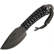 Behring 110 Pro LT Alaskan Black Cerakote Fixed Blade Knife Black Cord Handles