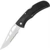 Gerber 6751 E-Z Out Serrated Lockback Knife Black Handles